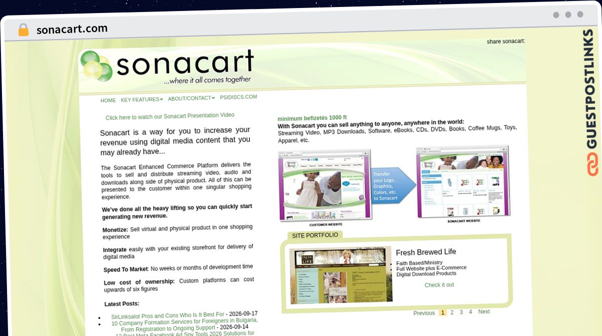 Publish Guest Post on sonacart.com