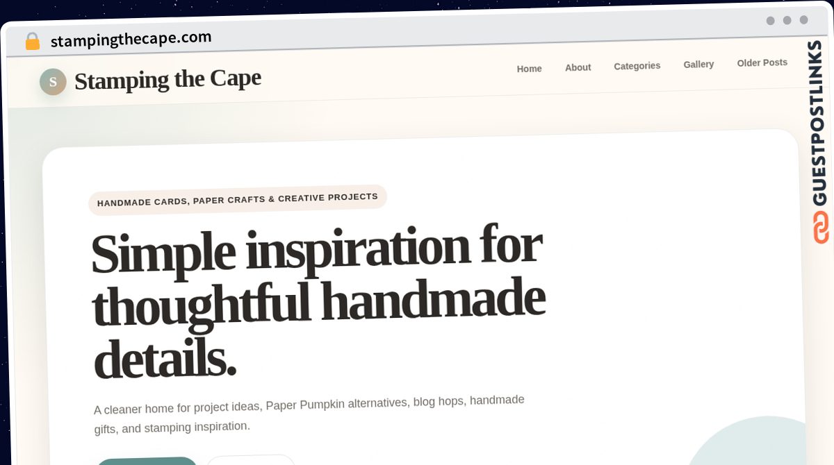 Publish Guest Post on stampingthecape.com