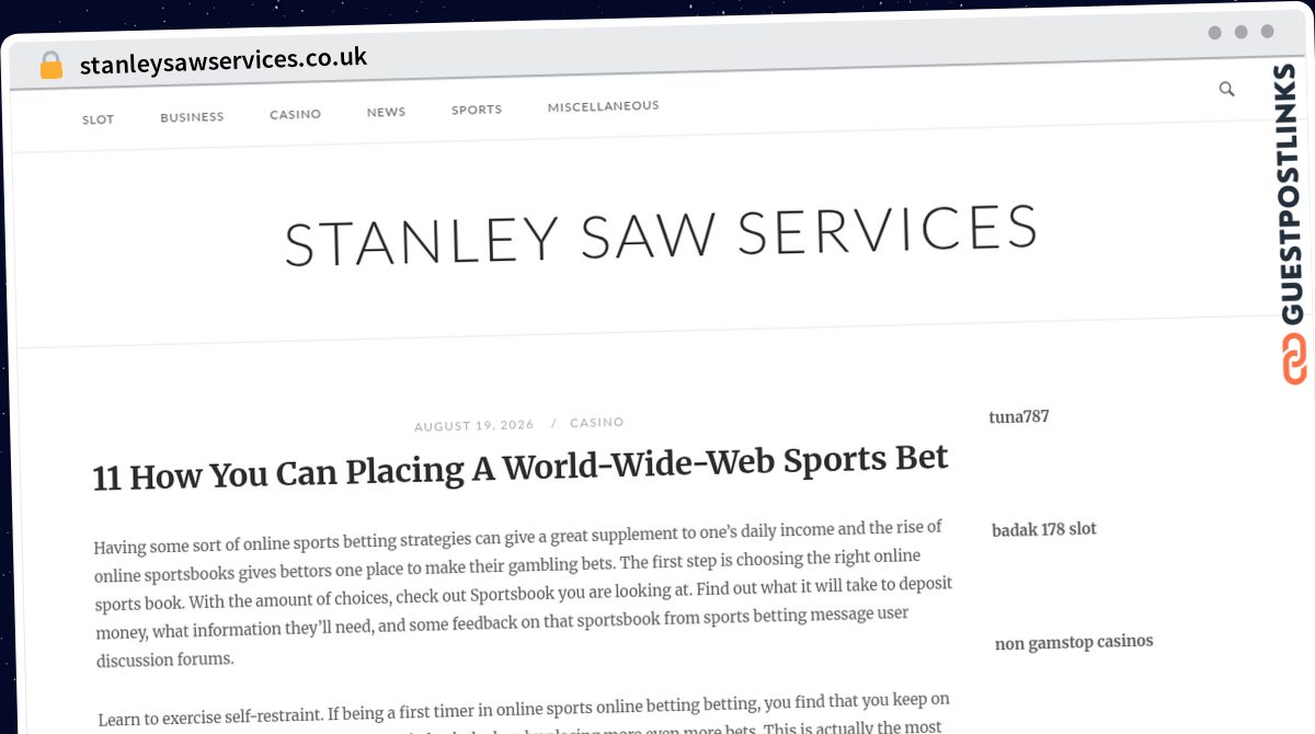 Publish Guest Post on stanleysawservices.co.uk