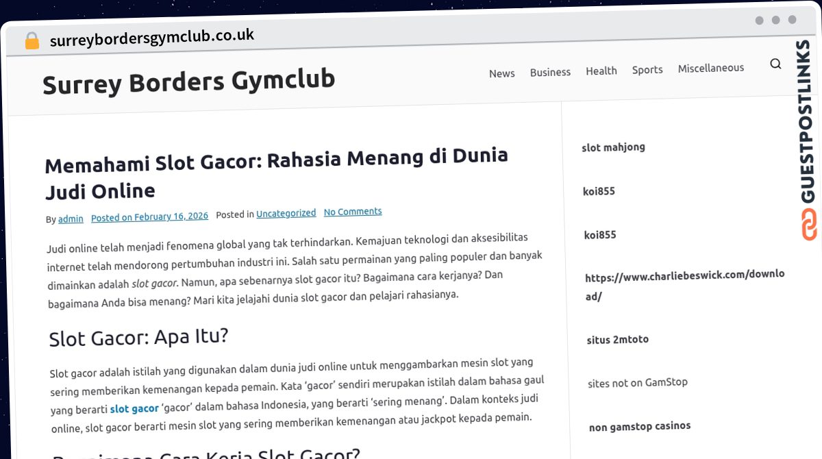 Publish Guest Post on surreybordersgymclub.co.uk