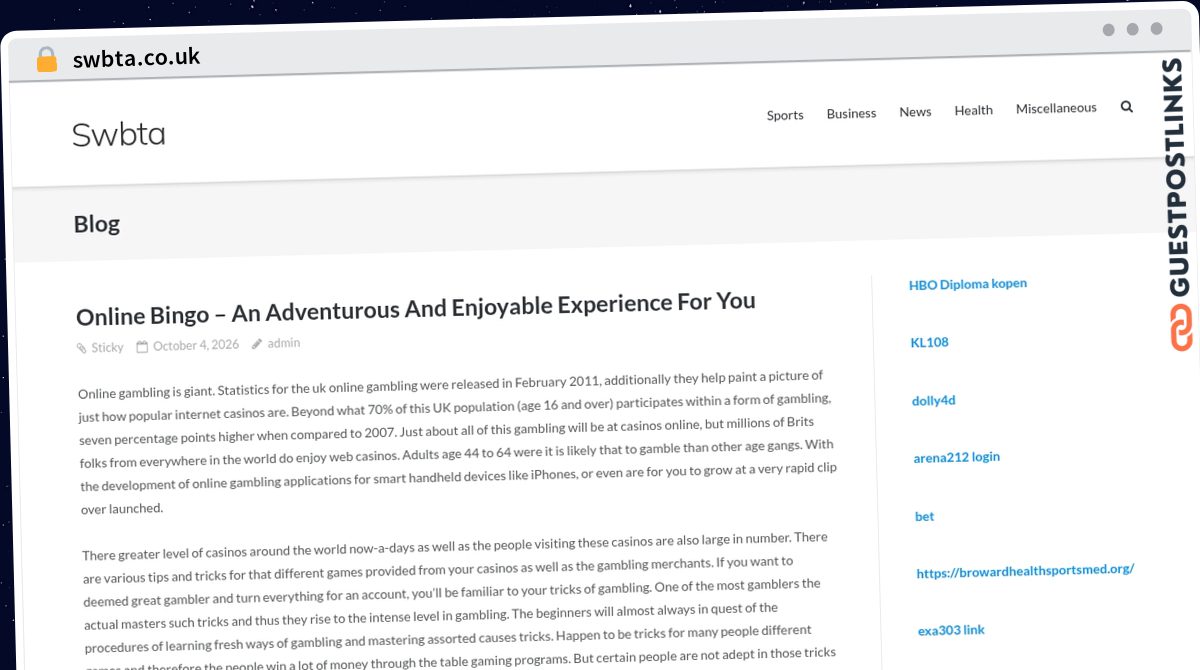 Publish Guest Post on swbta.co.uk