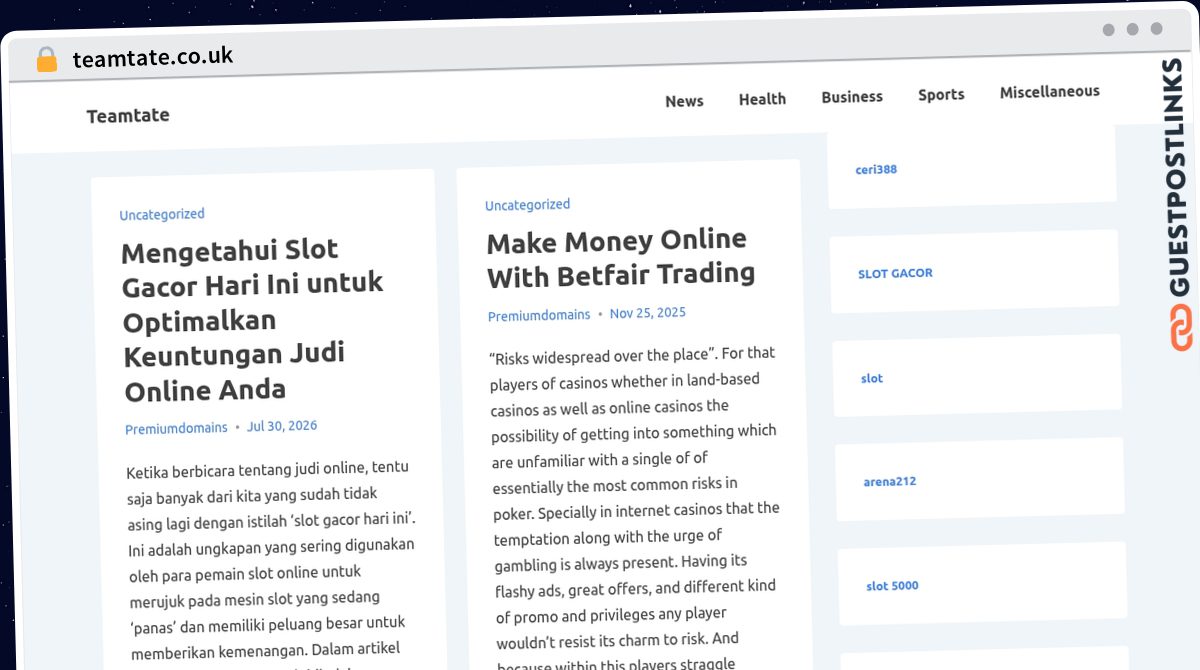 Publish Guest Post on teamtate.co.uk