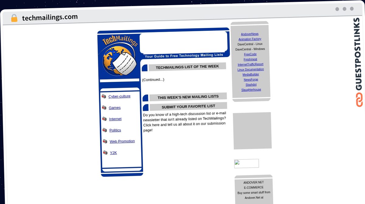 Publish Guest Post on techmailings.com