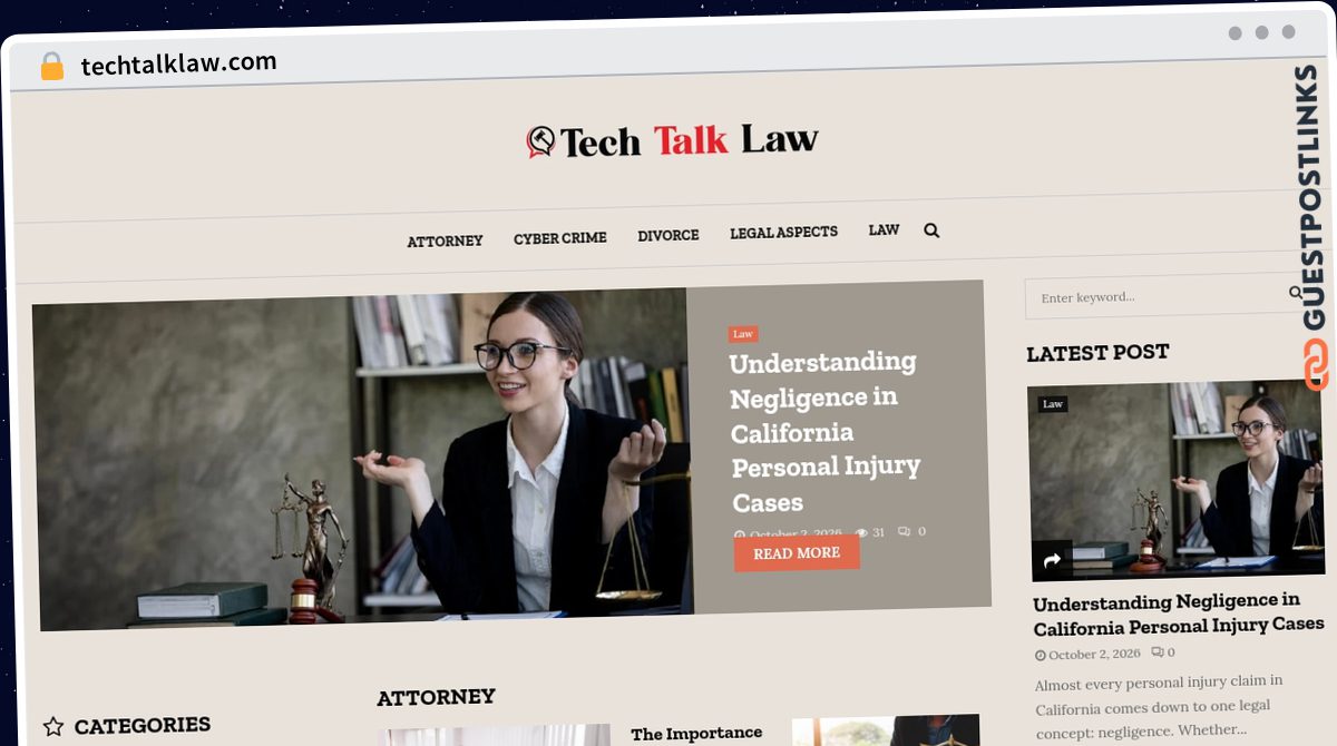 Publish Guest Post on techtalklaw.com