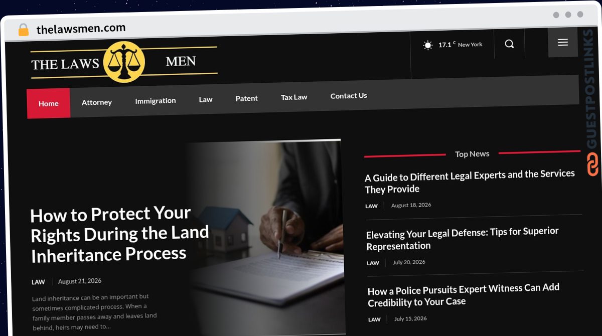 Publish Guest Post on thelawsmen.com