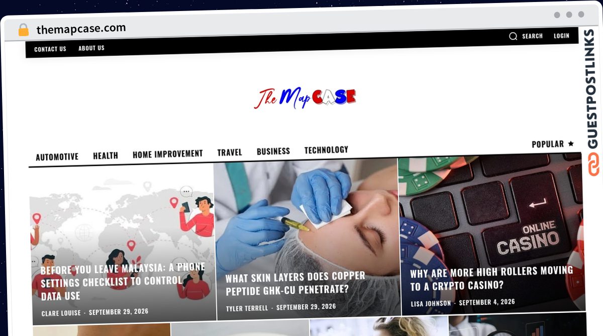 Publish Guest Post on themapcase.com