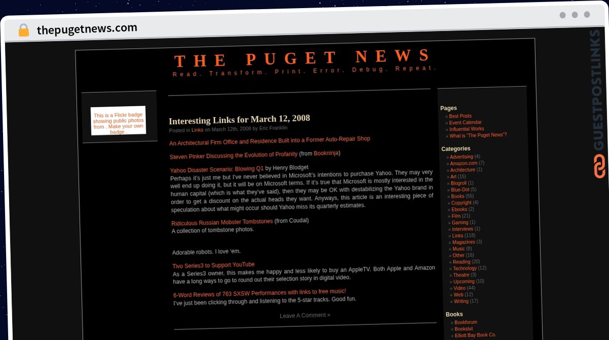 Publish Guest Post on thepugetnews.com