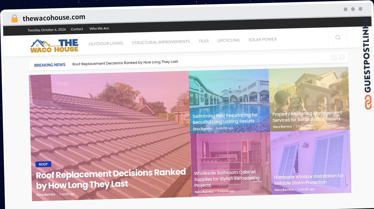 Publish Guest Post on thewacohouse.com
