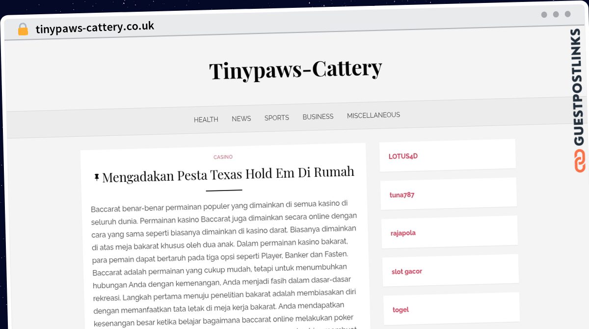 Publish Guest Post on tinypaws-cattery.co.uk