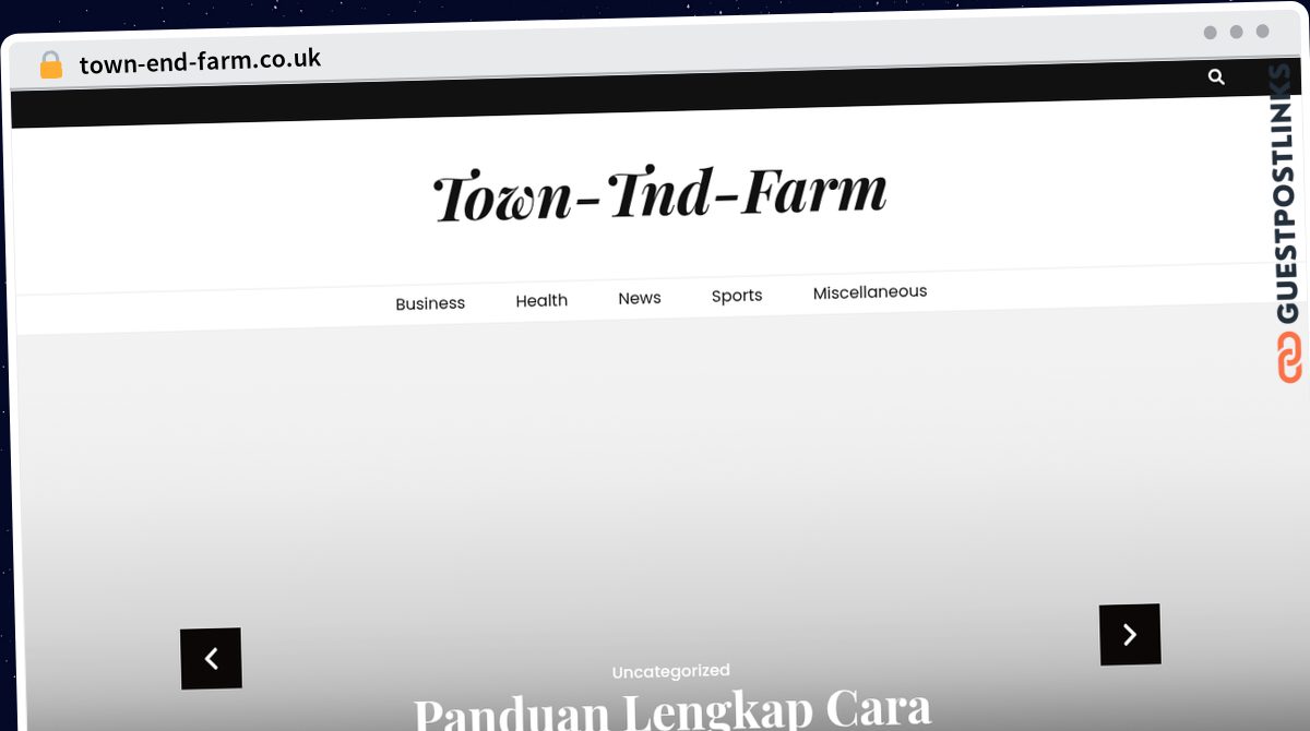 Publish Guest Post on town-end-farm.co.uk
