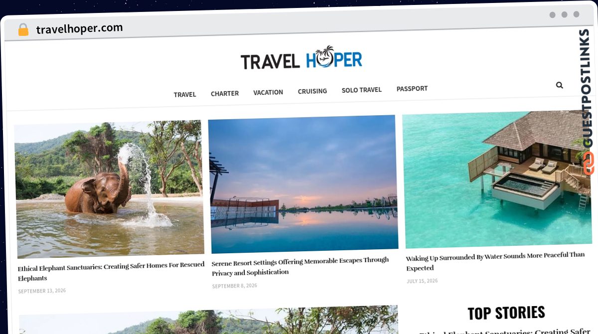 Publish Guest Post on travelhoper.com