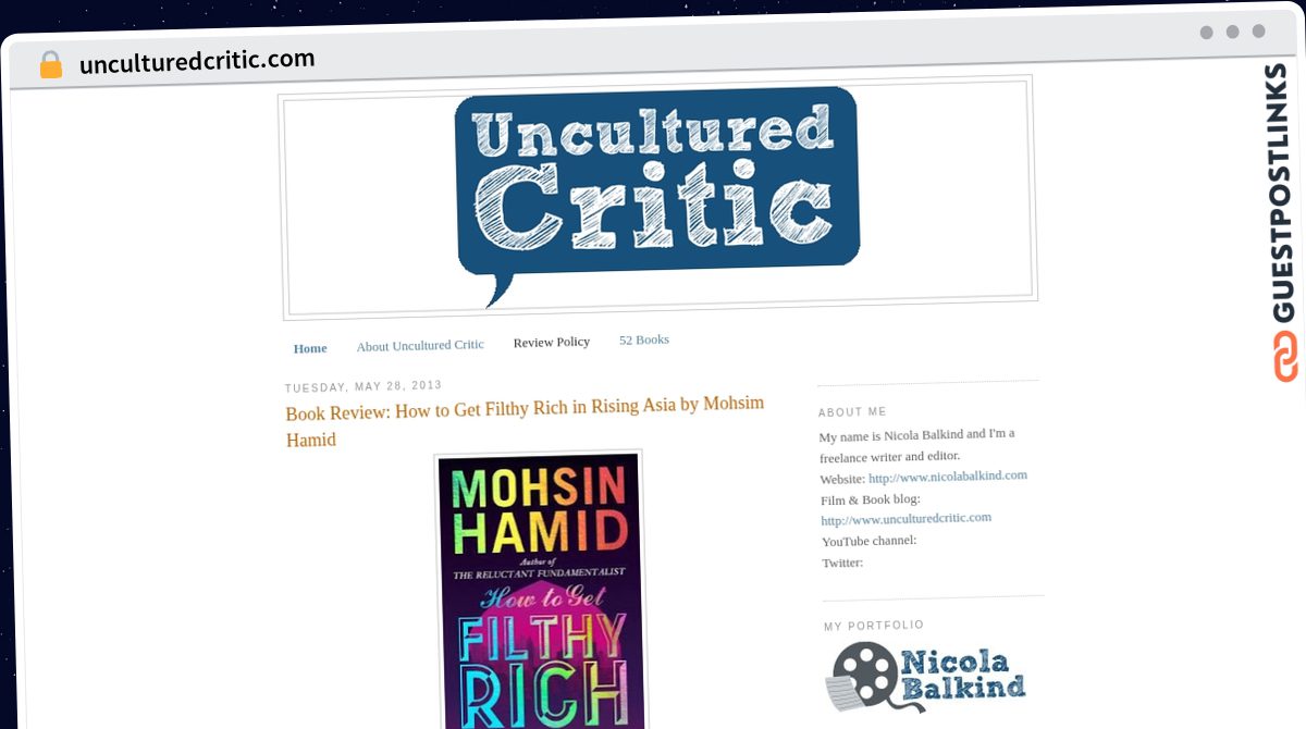Publish Guest Post on unculturedcritic.com