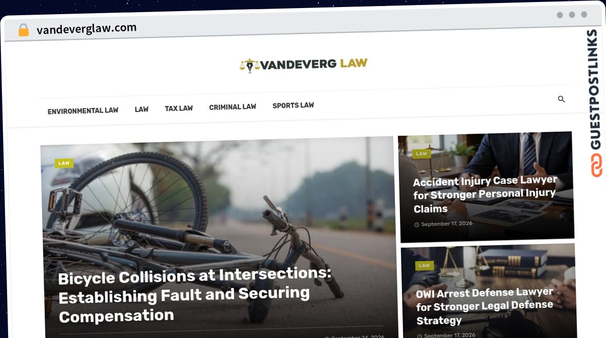 Publish Guest Post on vandeverglaw.com