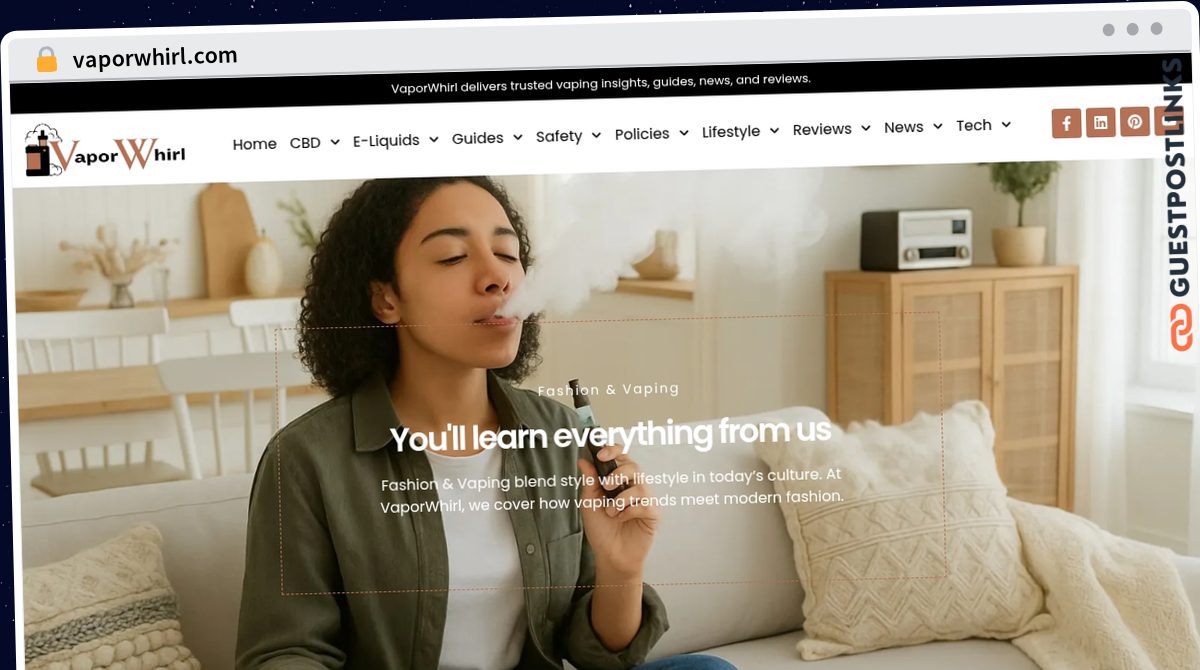 Publish Guest Post on vaporwhirl.com