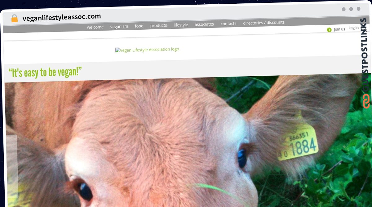 Publish Guest Post on veganlifestyleassoc.com