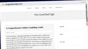Publish Guest Post on verygoodbadugly.com