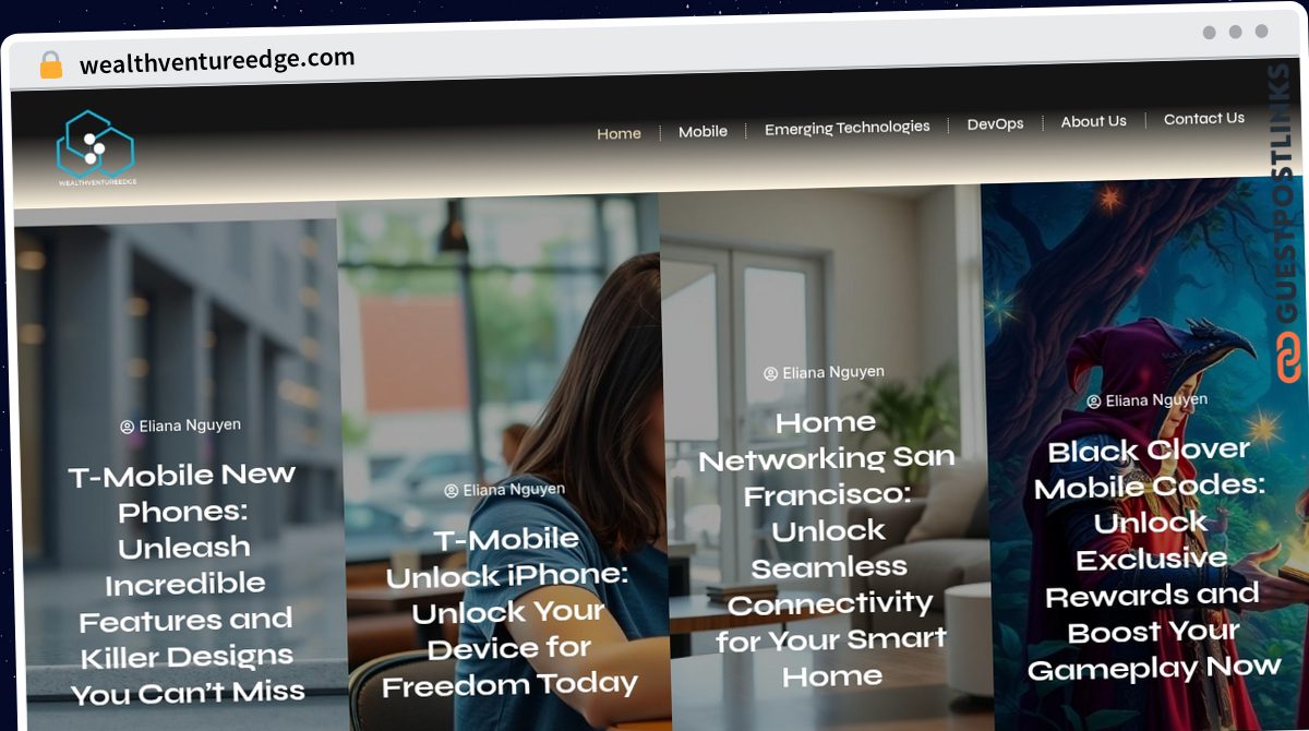 Publish Guest Post on wealthventureedge.com
