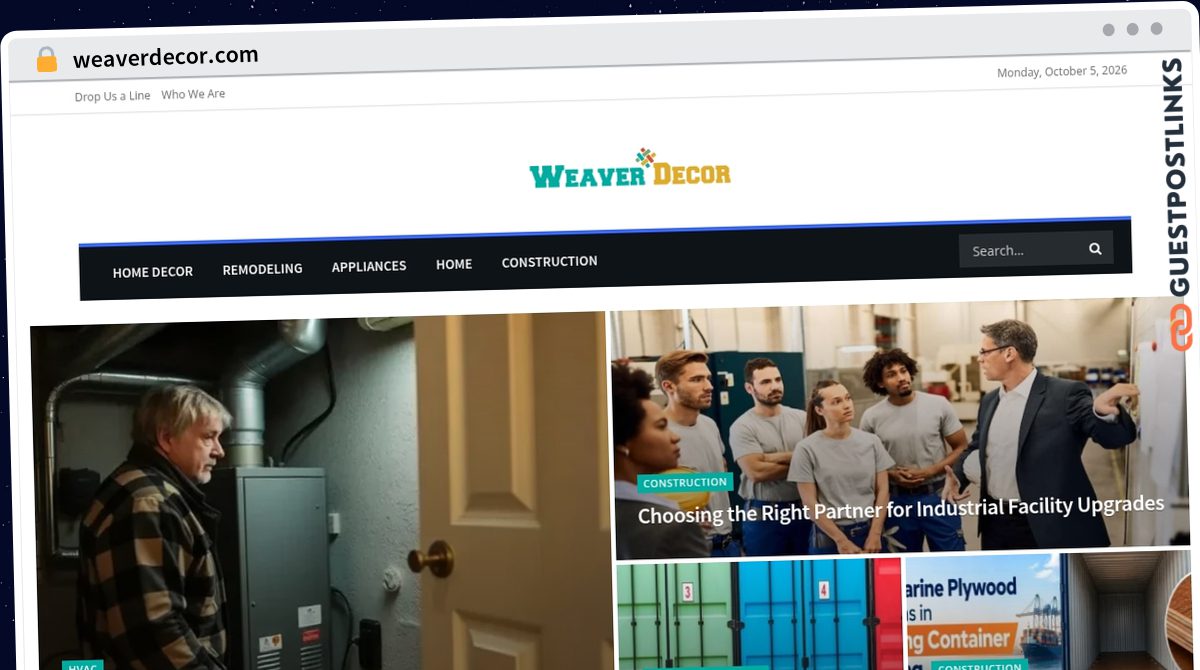 Publish Guest Post on weaverdecor.com