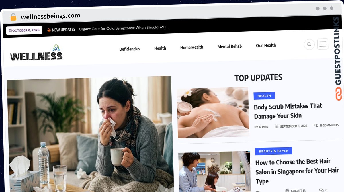 Publish Guest Post on wellnessbeings.com