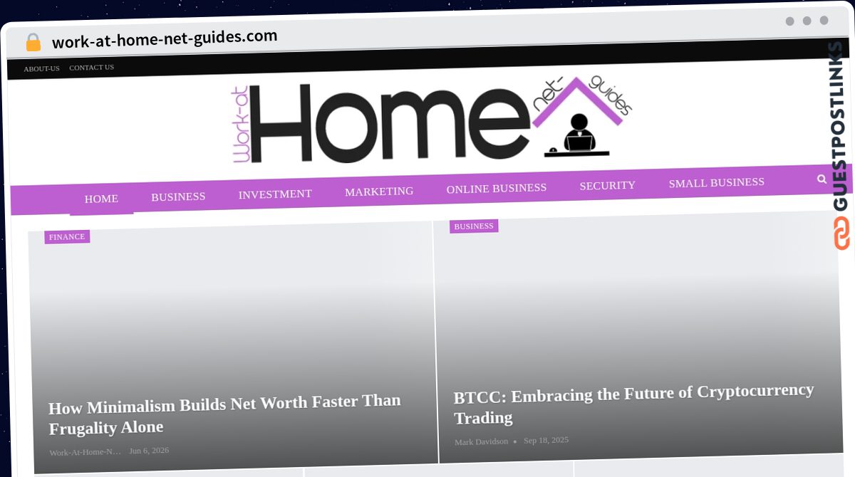 Publish Guest Post on work-at-home-net-guides.com