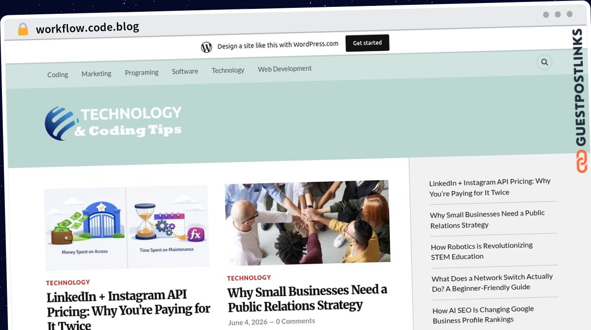 Publish Guest Post on workflow.code.blog
