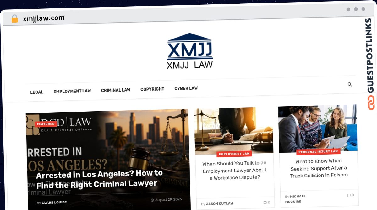 Publish Guest Post on xmjjlaw.com