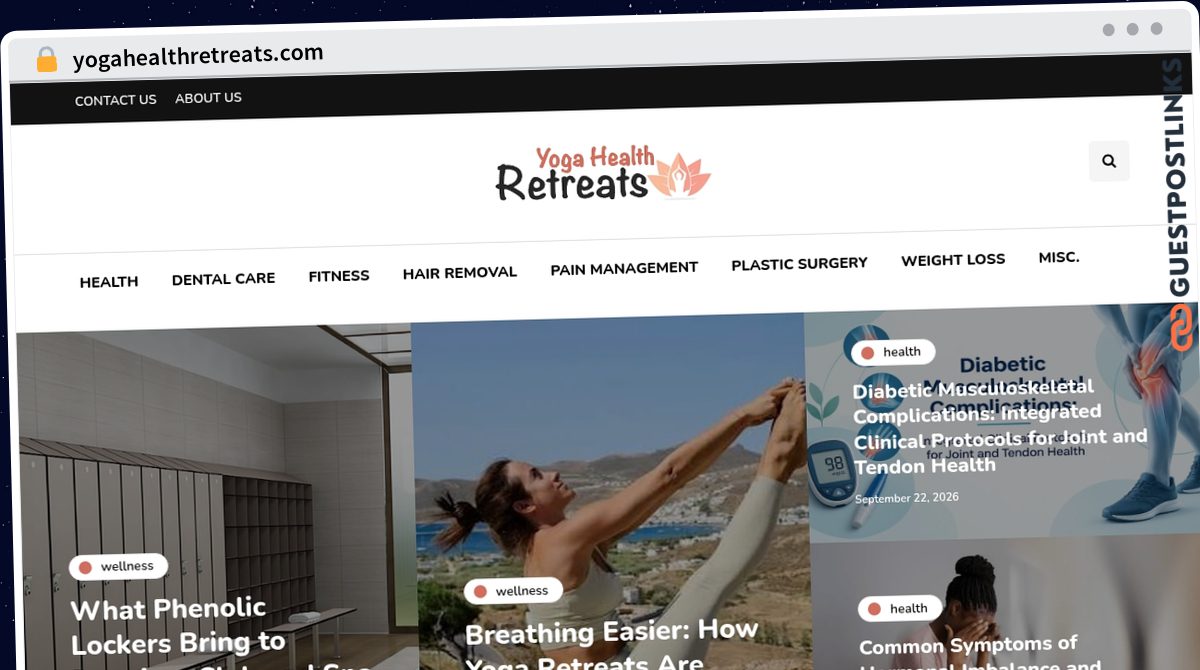 Publish Guest Post on yogahealthretreats.com