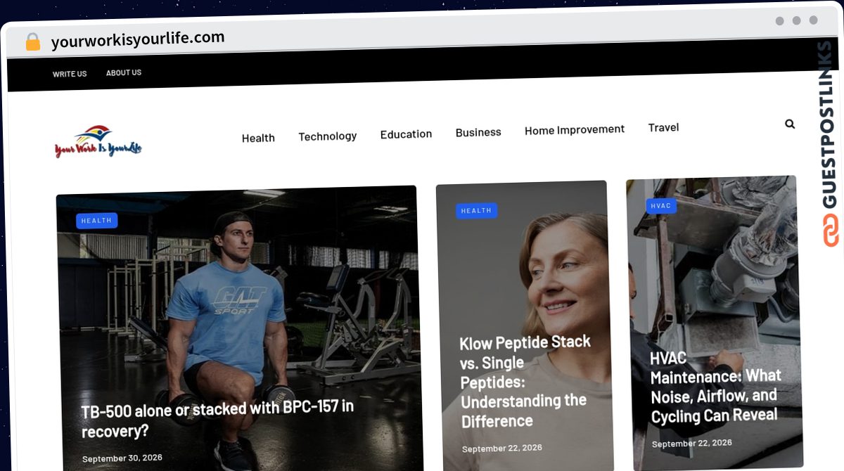 Publish Guest Post on yourworkisyourlife.com