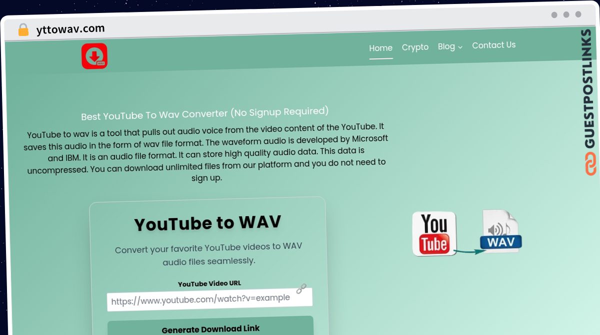 Publish Guest Post on yttowav.com