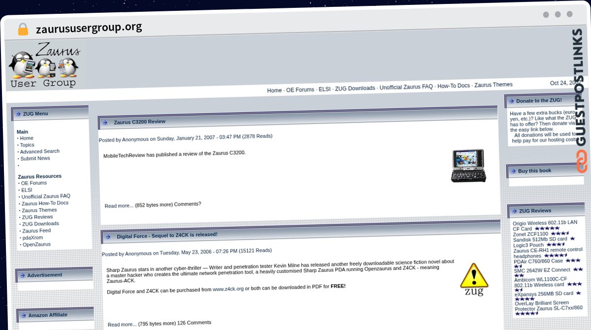 Publish Guest Post on zaurususergroup.org