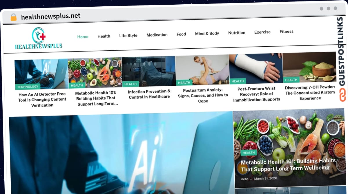 Publish Guest Post on healthnewsplus.net