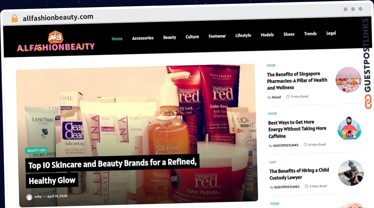 Publish Guest Post on allfashionbeauty.com