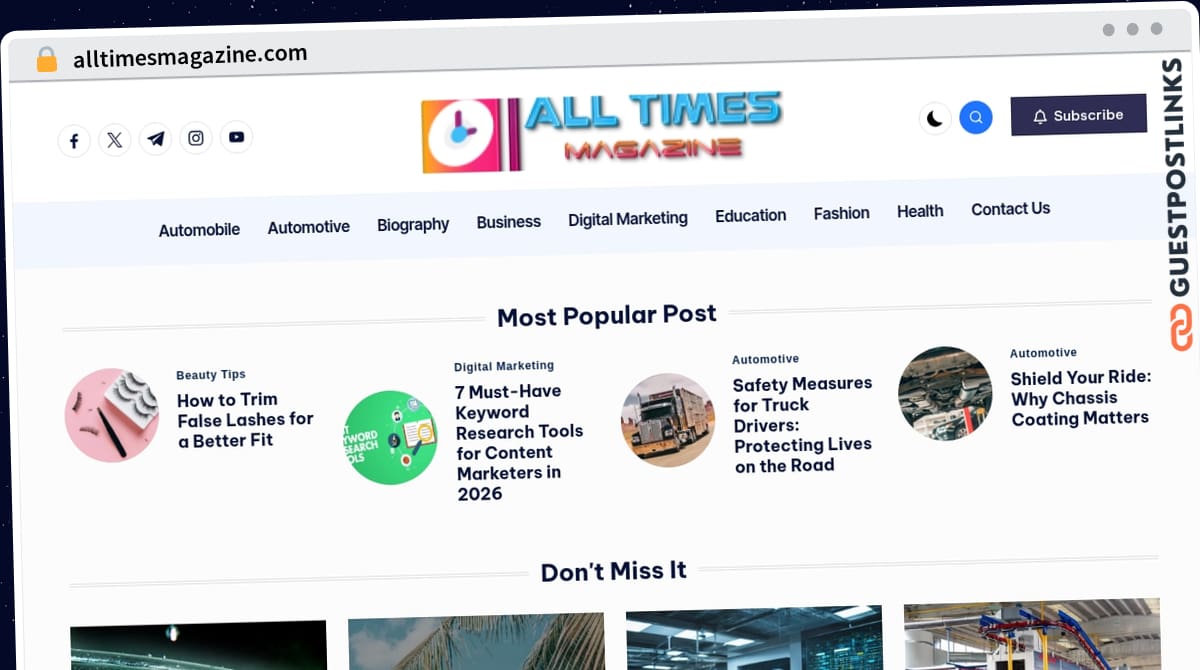 Publish Guest Post on alltimesmagazine.com