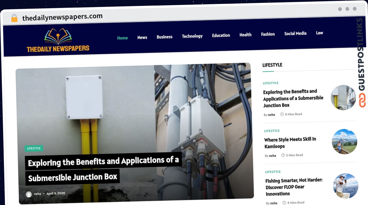 Publish Guest Post on thedailynewspapers.com