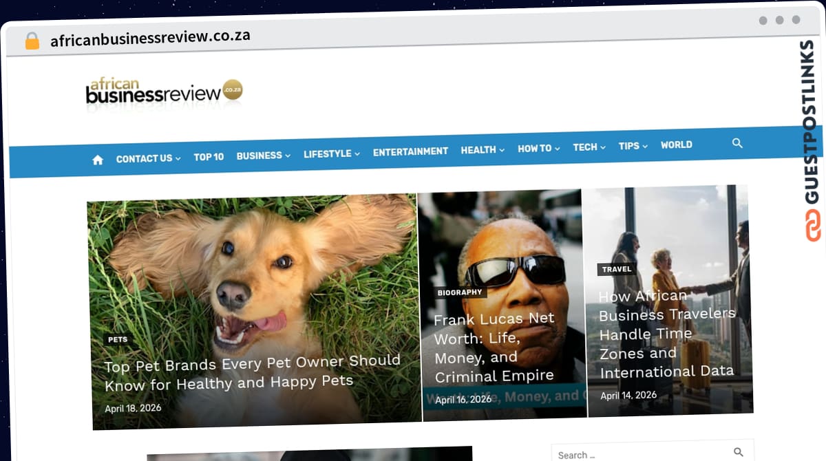 Publish Guest Post on africanbusinessreview.co.za