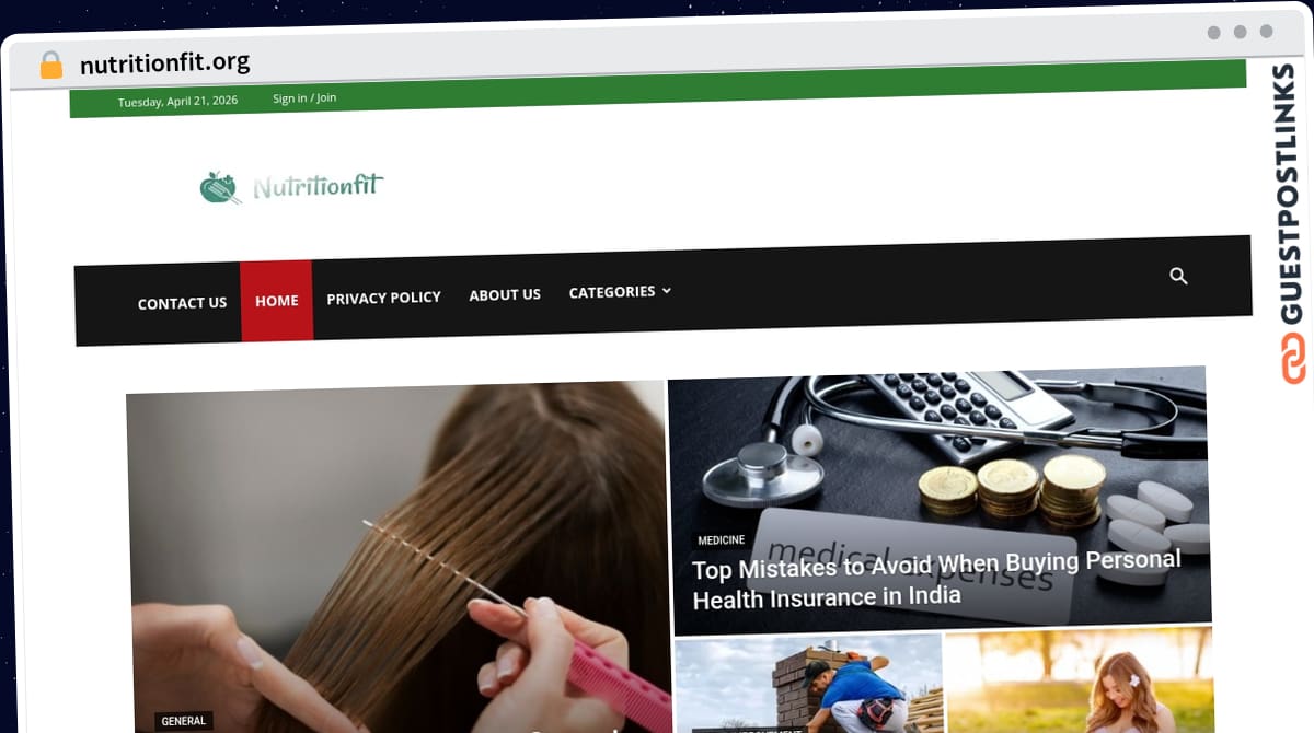 Publish Guest Post on nutritionfit.org