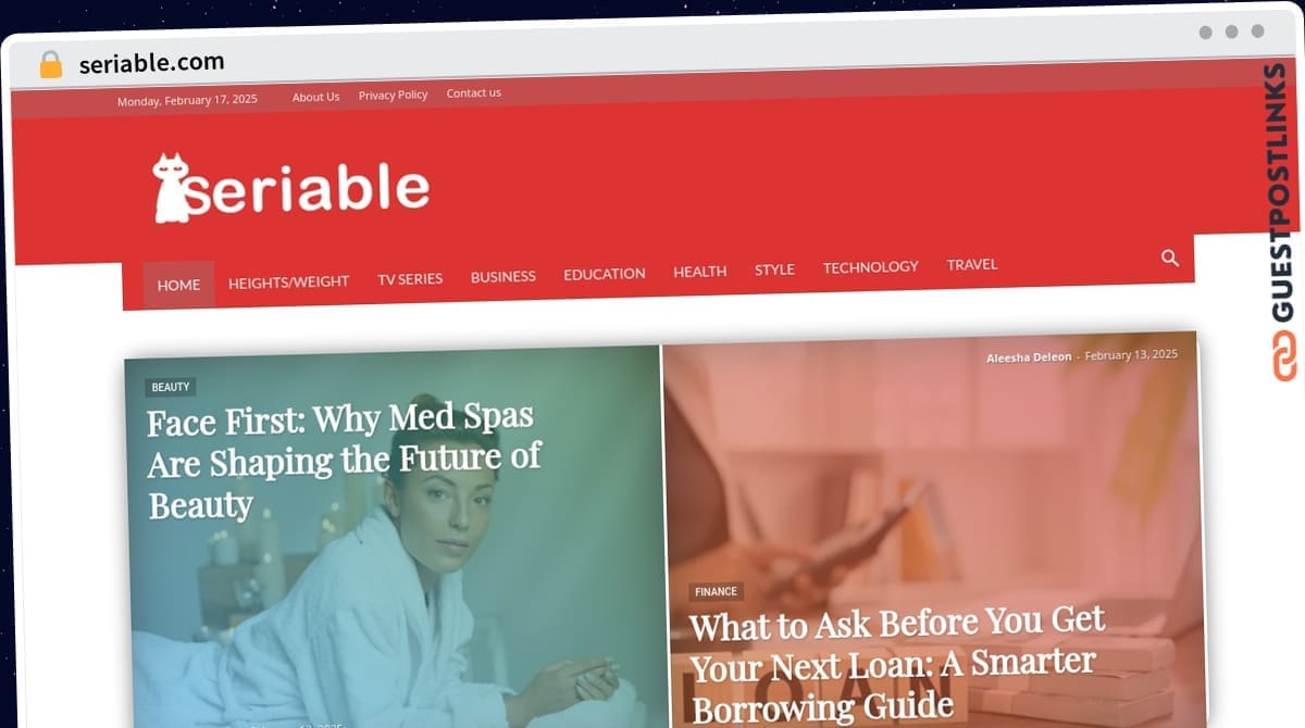 Publish Guest Post on seriable.com