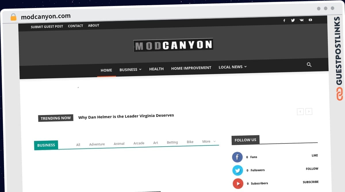 Publish Guest Post on modcanyon.com