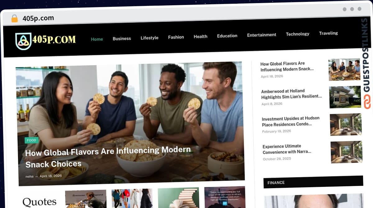 Publish Guest Post on 405p.com