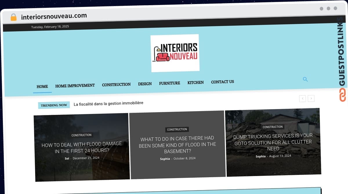 Publish Guest Post on interiorsnouveau.com