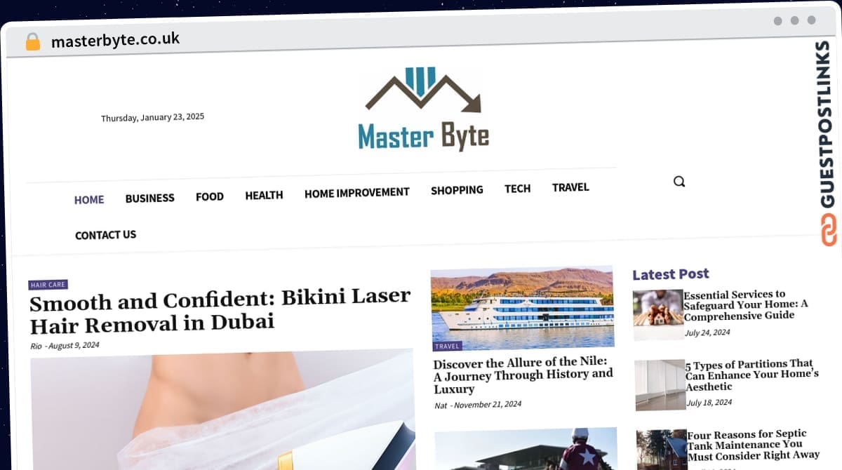 Publish Guest Post on masterbyte.co.uk