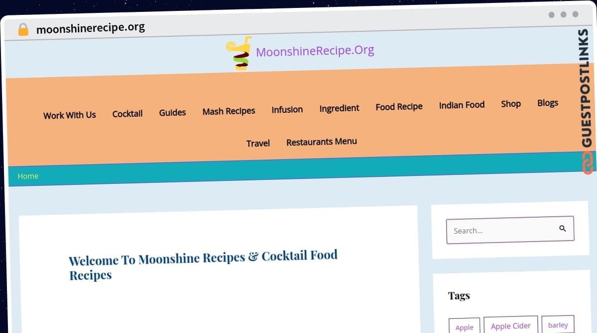 Publish Guest Post on moonshinerecipe.org