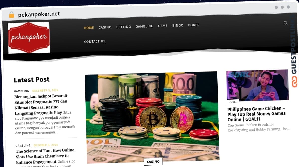 Publish Guest Post on pekanpoker.net