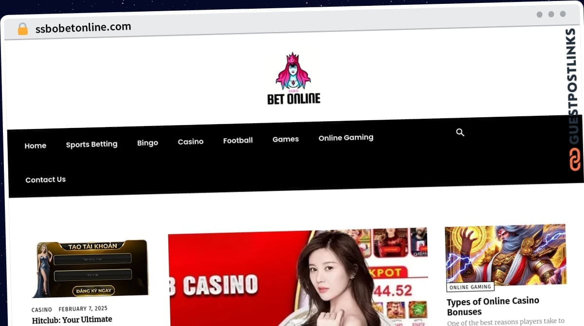 Publish Guest Post on ssbobetonline.com