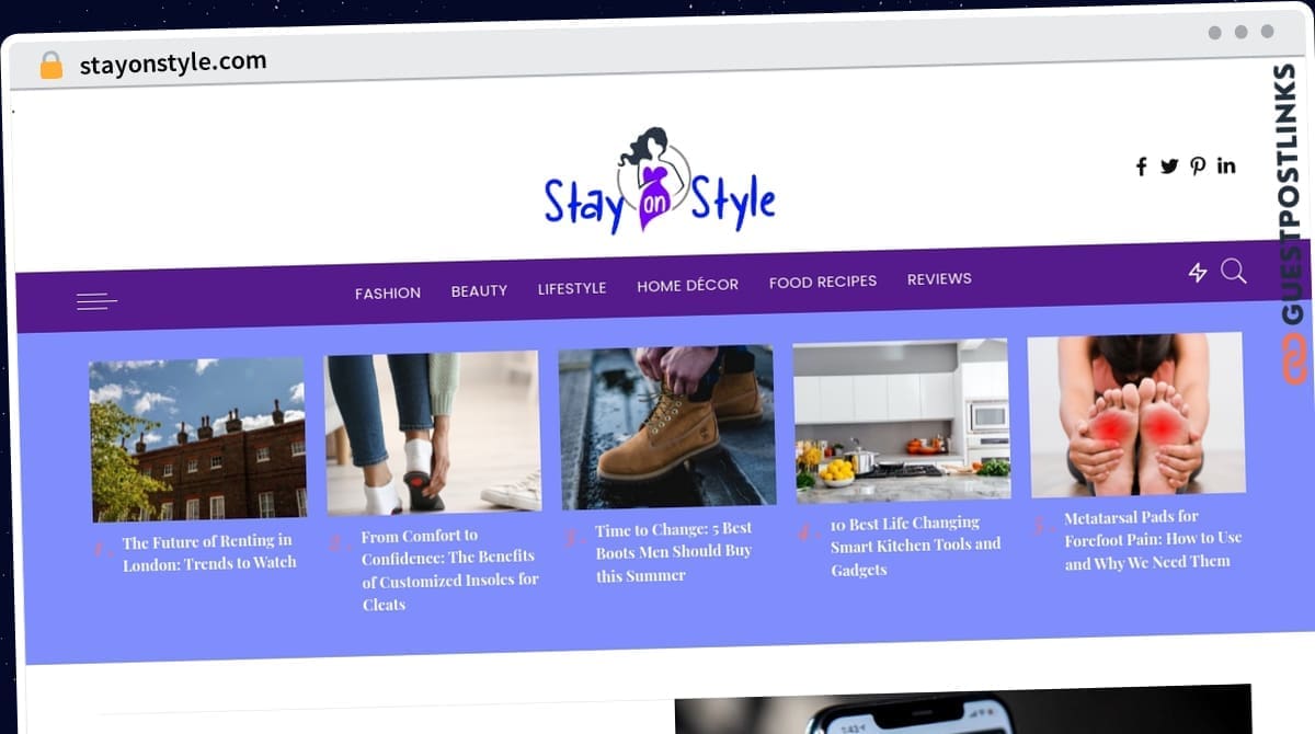 Publish Guest Post on stayonstyle.com