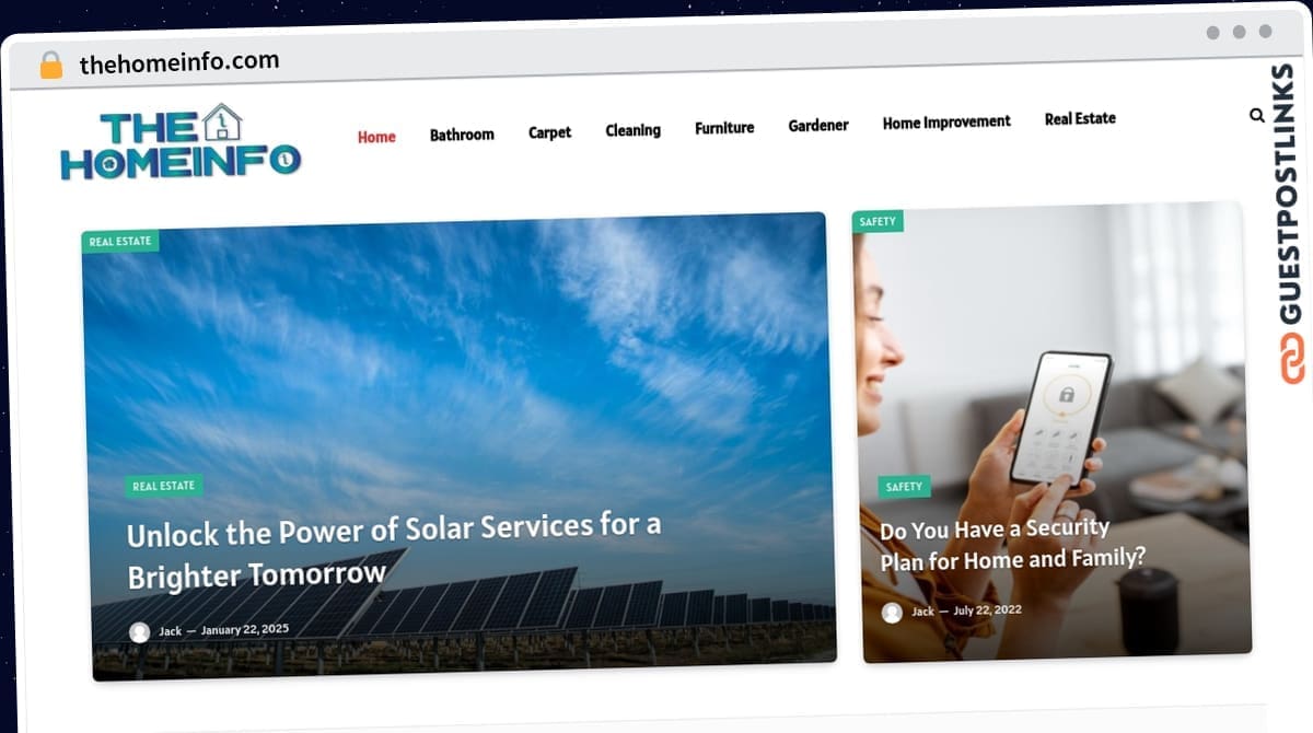 Publish Guest Post on thehomeinfo.com