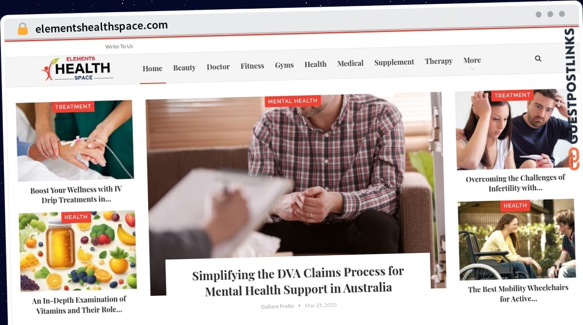 Publish Guest Post on elementshealthspace.com