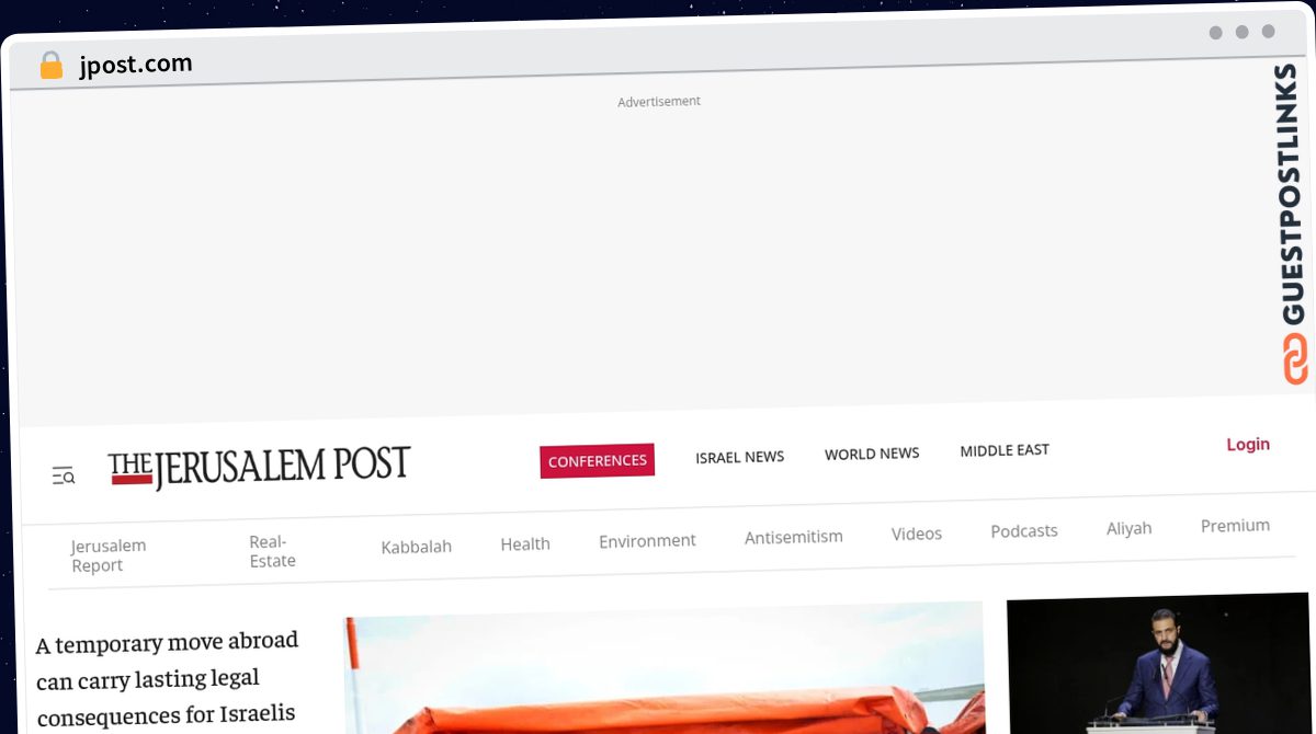 Publish Guest Post on jpost.com