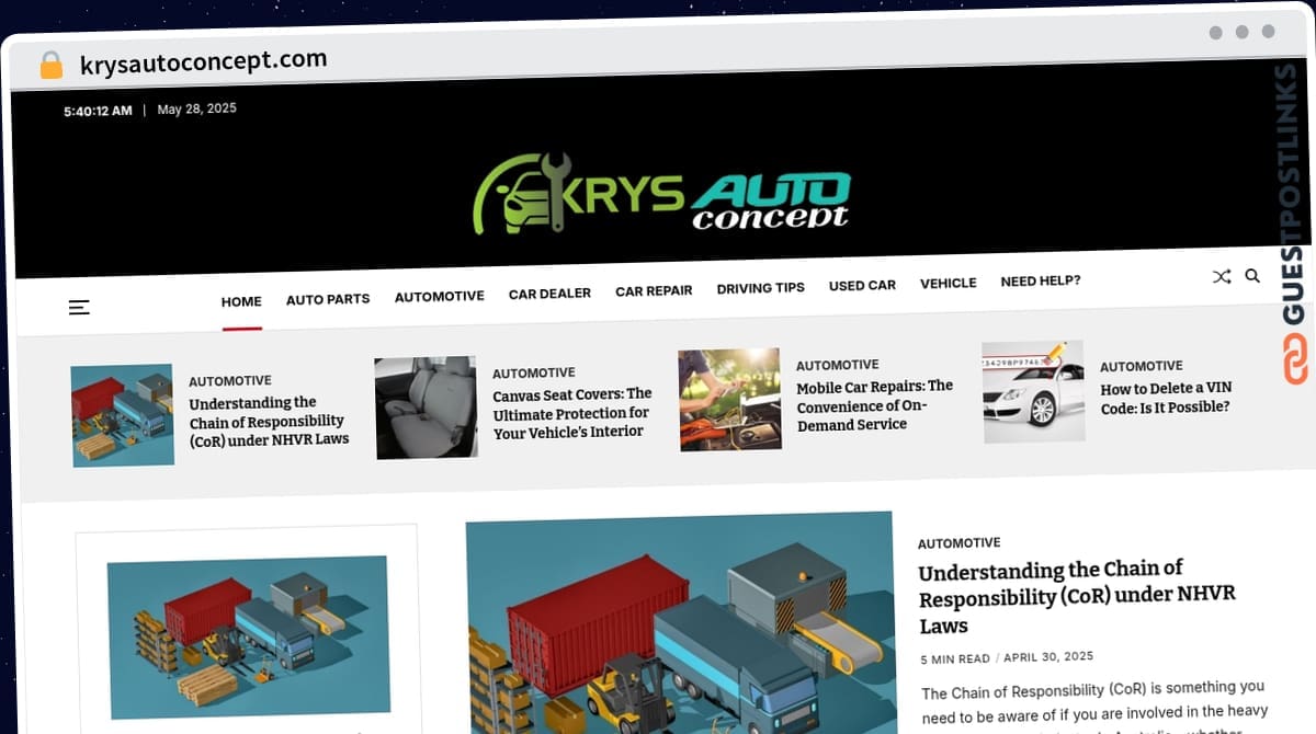 Publish Guest Post on krysautoconcept.com