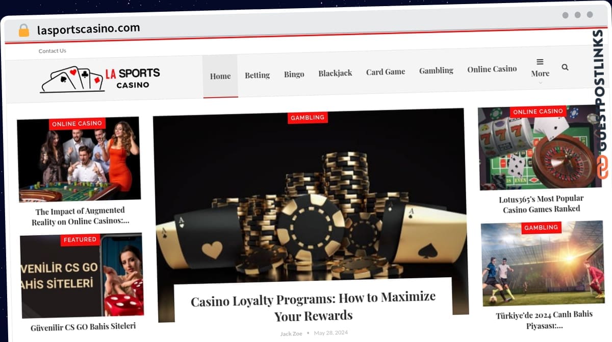 Publish Guest Post on lasportscasino.com